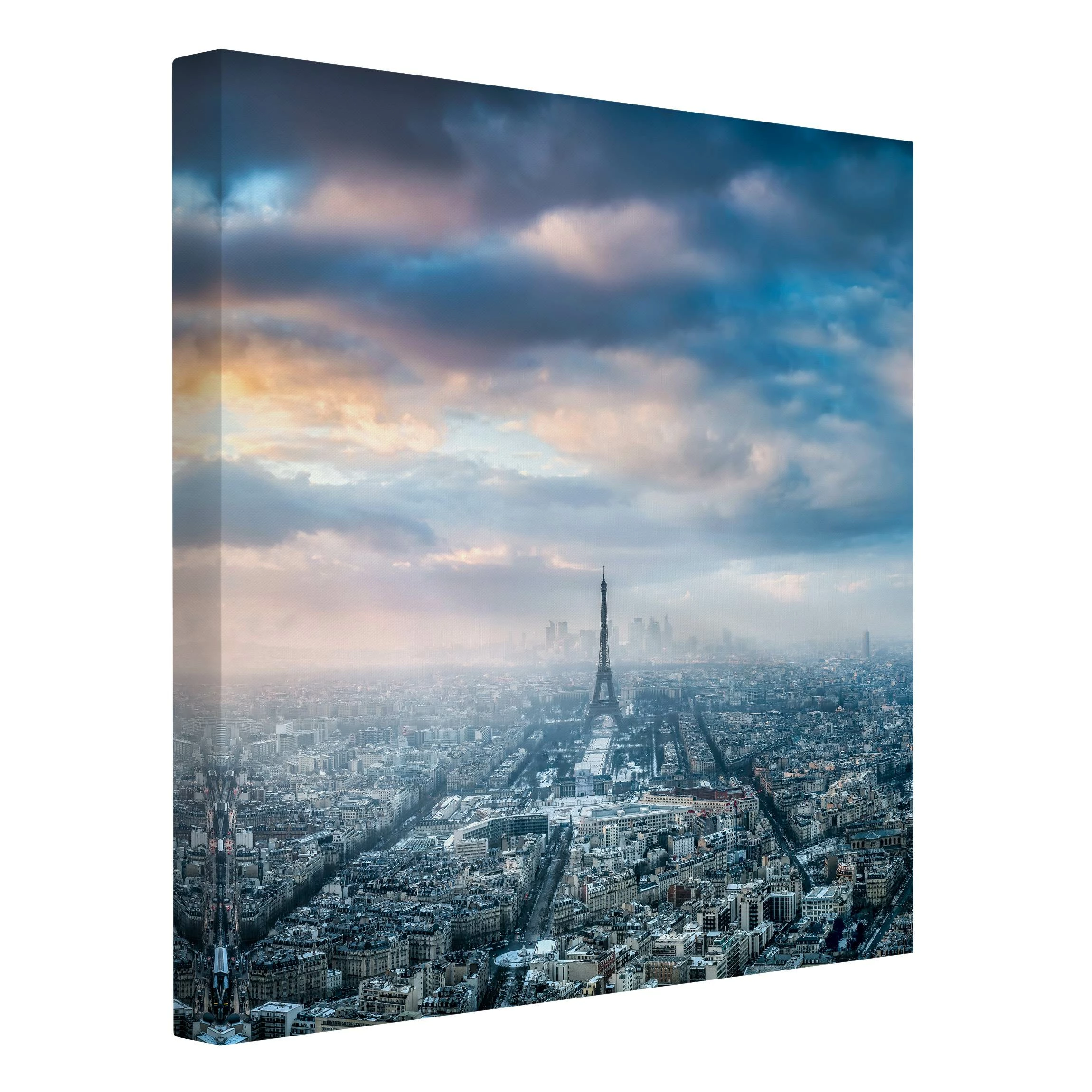 WallArt Leinwandbild - Winter In Paris In Blau 5 WallArt Leinwandbild - Winter In Paris In Blau – Bild 5
