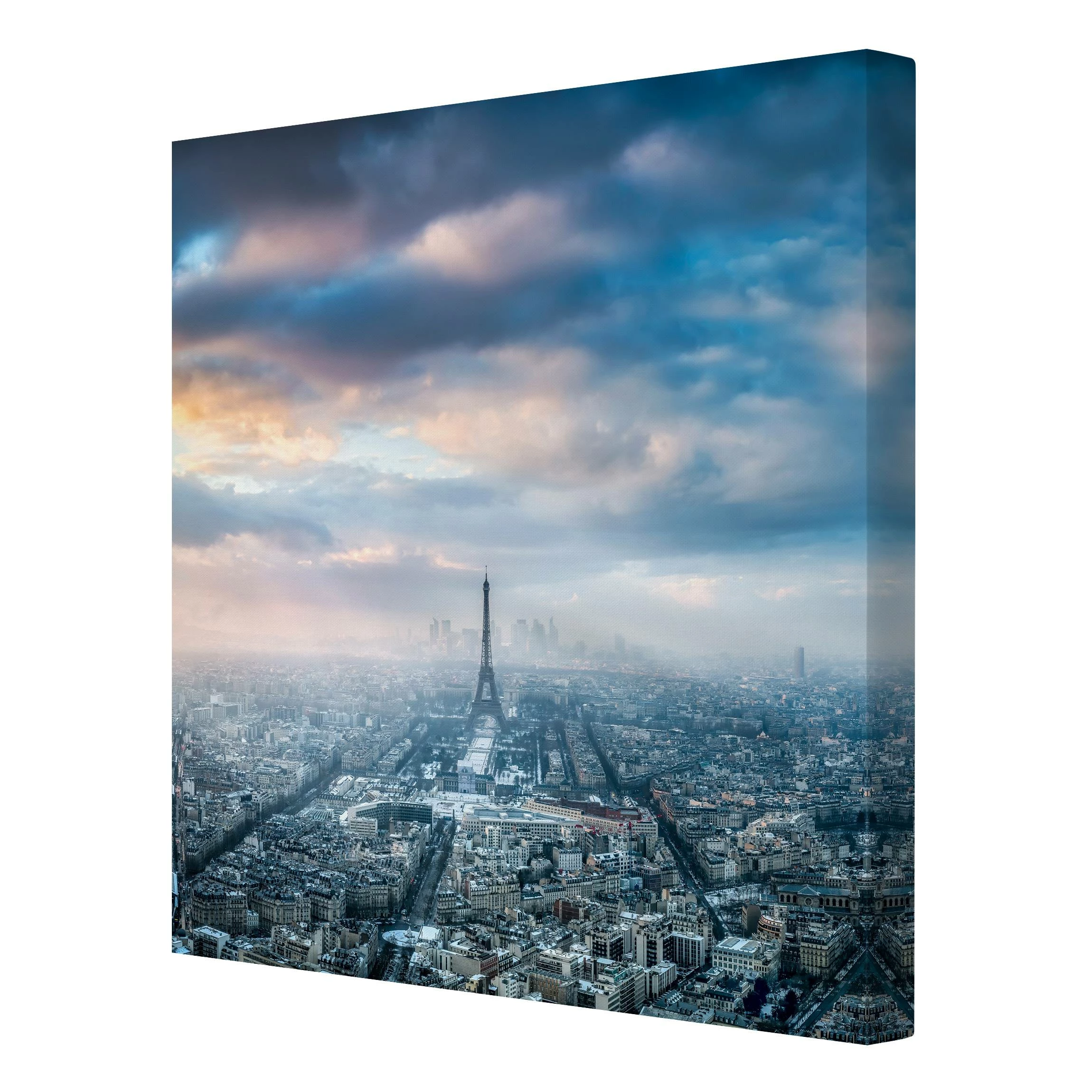 WallArt Leinwandbild - Winter In Paris In Blau 6 WallArt Leinwandbild - Winter In Paris In Blau – Bild 6