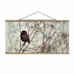 WallArt Stoffbild Mit Posterleisten - Eule Im Winter In Creme-Beige 11 WallArt Stoffbild Mit Posterleisten - Eule Im Winter In Creme-Beige -JYOKO-Shop wallart stoffbild mit posterleisten eule im winter in creme beige 11