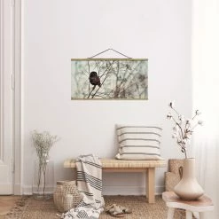 WallArt Stoffbild Mit Posterleisten - Eule Im Winter In Creme-Beige 9 WallArt Stoffbild Mit Posterleisten - Eule Im Winter In Creme-Beige -JYOKO-Shop wallart stoffbild mit posterleisten eule im winter in creme beige 9