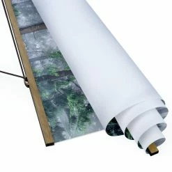 WallArt Stoffbild Mit Posterleisten - Nadelbäume Im Winter In Grün -JYOKO-Shop wallart stoffbild mit posterleisten nadelbaume im winter in grun 11