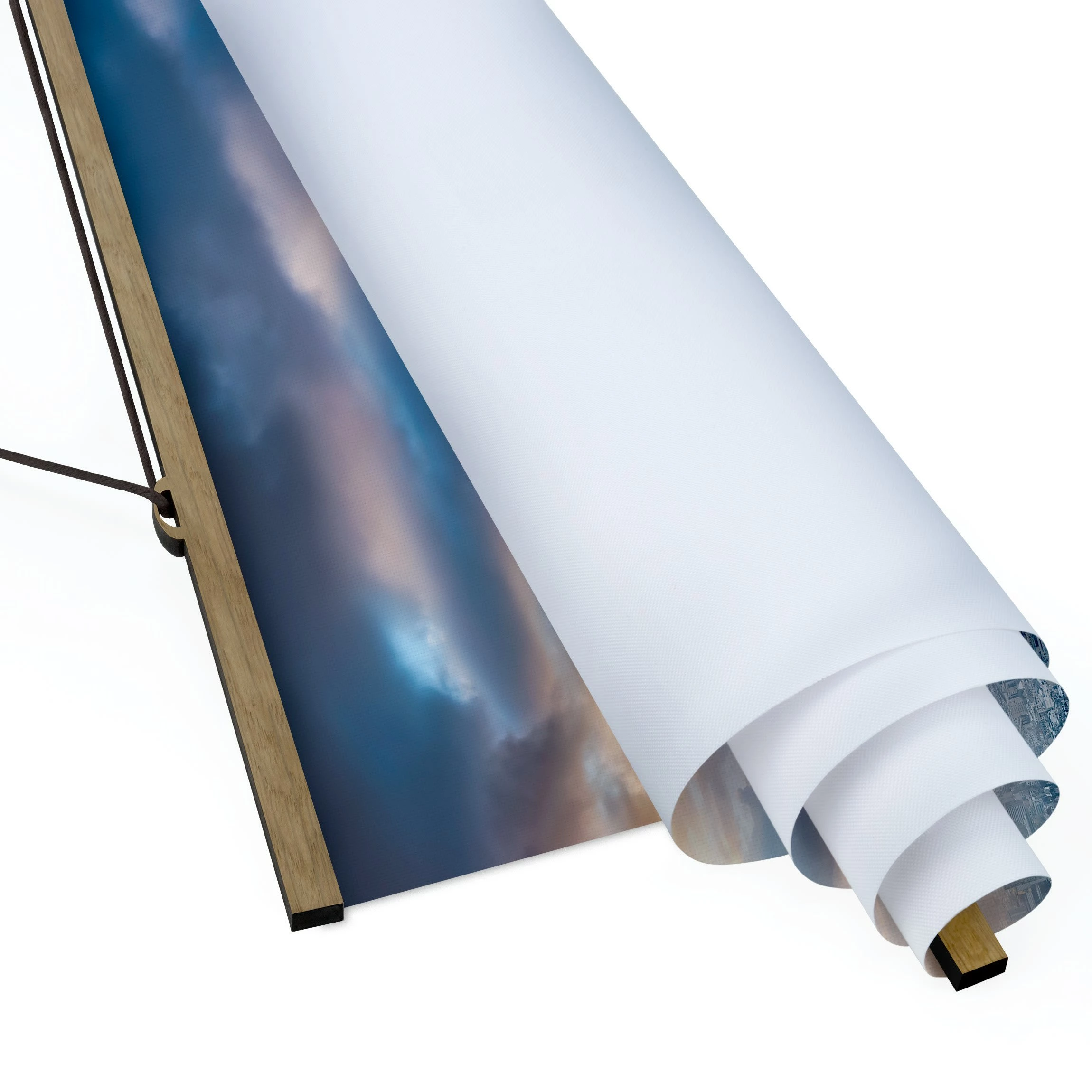 WallArt Stoffbild Mit Posterleisten - Winter In Paris In Blau 5 WallArt Stoffbild Mit Posterleisten - Winter In Paris In Blau – Bild 5