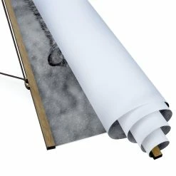 WallArt Stoffbild Mit Posterleisten - Winter Wolf In Schwarz-Weiß 12 WallArt Stoffbild Mit Posterleisten - Winter Wolf In Schwarz-Weiß -JYOKO-Shop wallart stoffbild mit posterleisten winter wolf in schwarz weiss 12